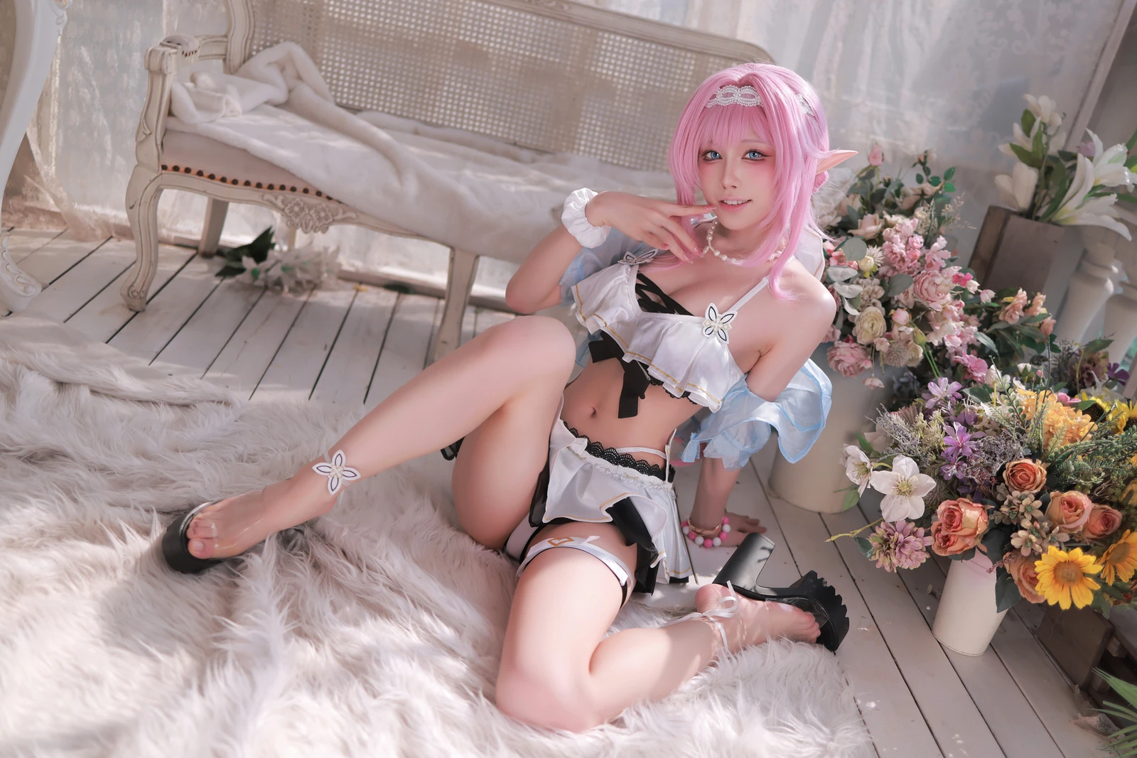 水淼Aqua《Patreon 崩坏3 爱莉希雅》写真图集 52P｜在线预览与图包下载