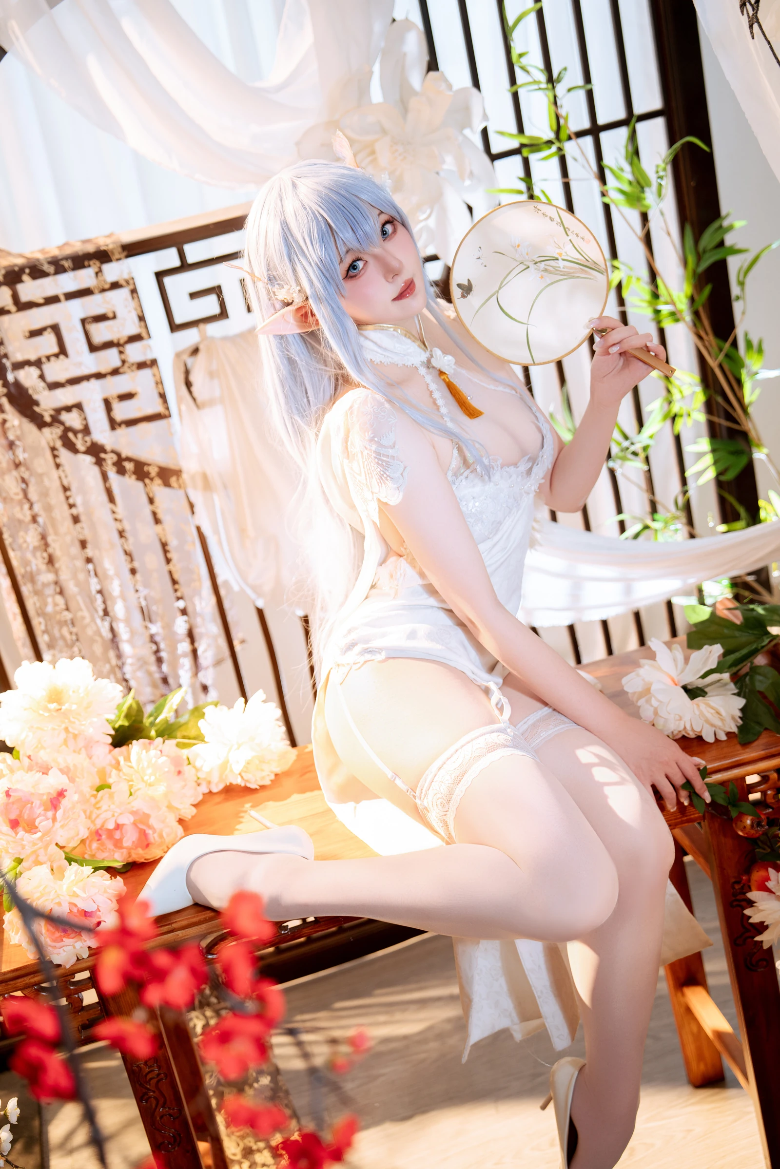 Natsuko_夏夏子《碧蓝航线 阿尔比恩旗袍》写真图集 52P｜在线预览与图包下载