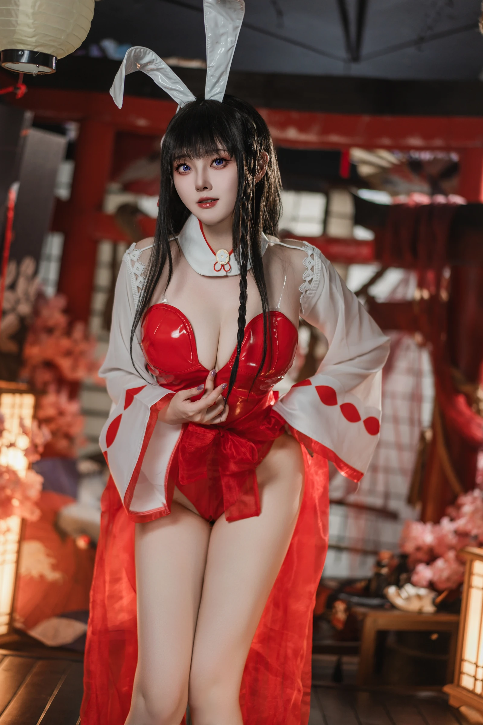 Natsuko_夏夏子《碧蓝航线 大山巫女兔》写真图集 70P｜在线预览与图包下载