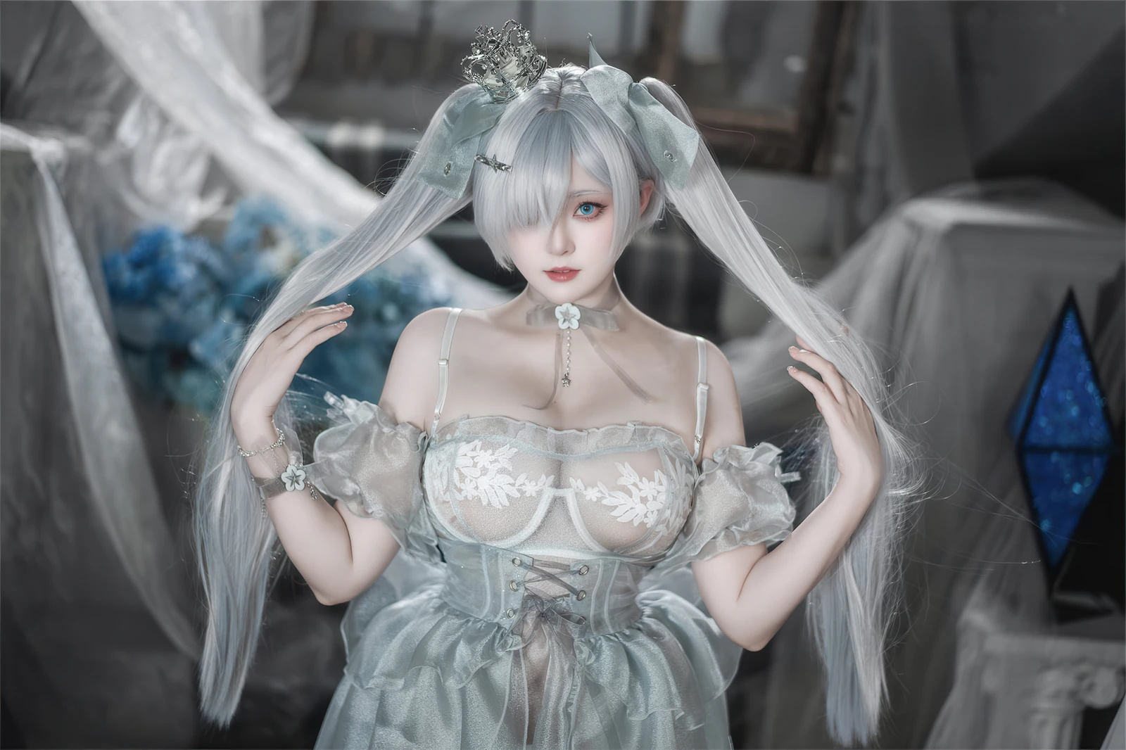Natsuko_夏夏子《灰姑娘水晶公主Cinderella（NIKKE The Goddess of Victory）》写真图集 95P｜在线预览与图包下载