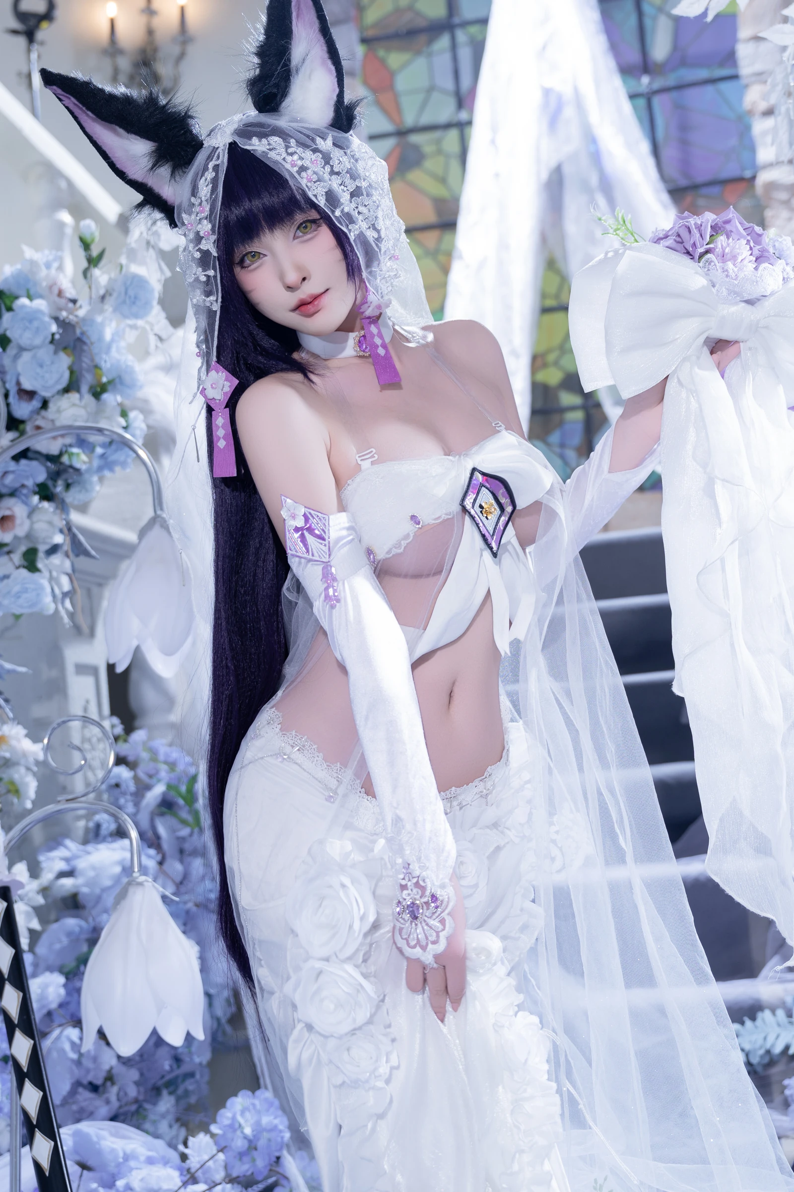 清水由乃《碧蓝航线 武藏紫藤花》写真图集 51P｜在线预览与图包下载