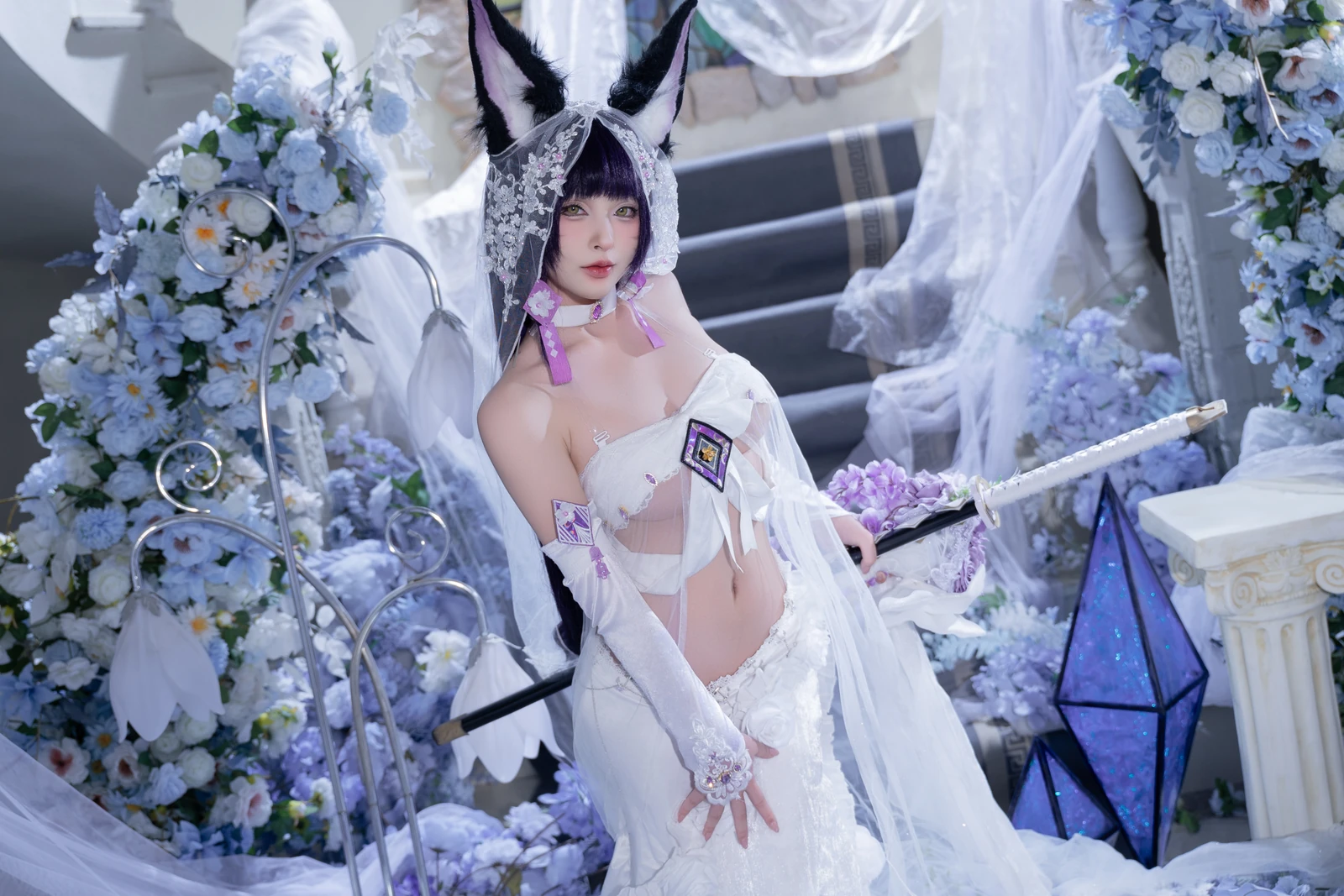 清水由乃《碧蓝航线 武藏紫藤花》写真图集 51P｜在线预览与图包下载